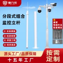 定制组合分段式监控立杆工厂直供3米6米支架摄像机灯杆监控器