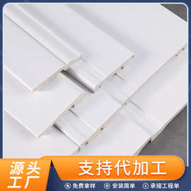 高分子PS欧式白色踢脚线塑料pvc发泡地脚线工厂批发装饰现货平面