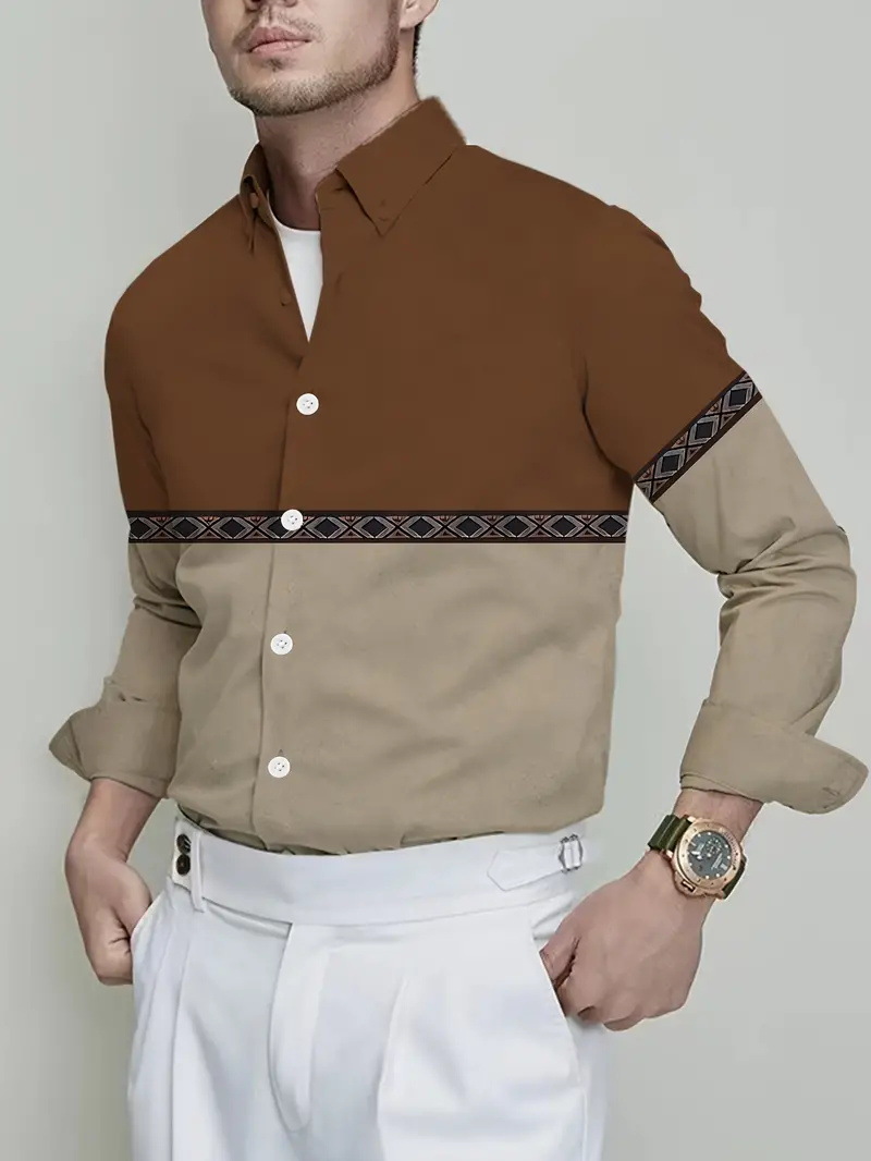 2025 nuevo estilo Amazon comercio exterior casual transfronterizo tendencia de moda salvaje camisa de manga larga de alta calidad MB12