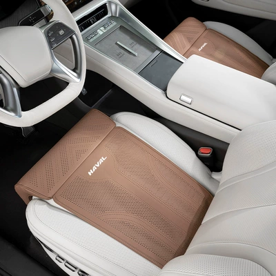 Seat cushion, seat cover: Comfortable Lychee Pattern, Extended Leg Rest, Comfortable - d-type-leg-rest-chestnut-brown-pair