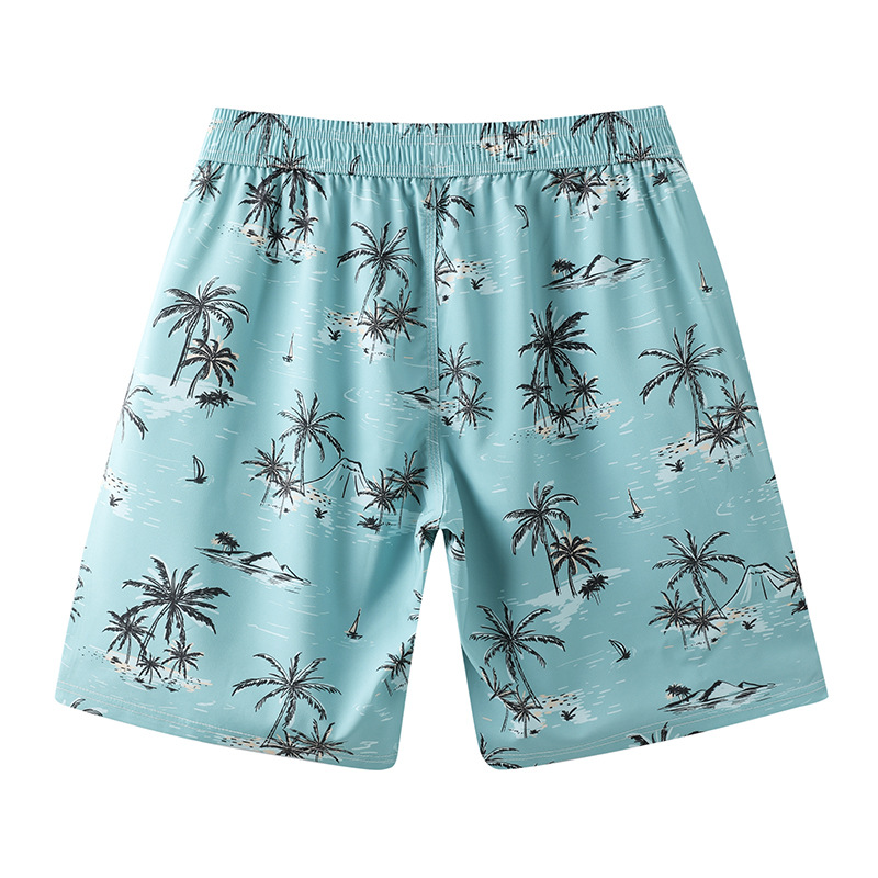 Pareja de pantalones de playa para hombre, versión holgada de secado rápido, playa, cinco puntos de deportes de vacaciones, pantalones cortos de mujer de natación en la playa