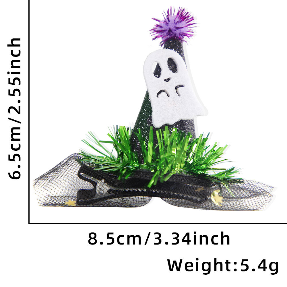 15g Weight Hairpin Event & Party Supplies 1 Piece Quantity Holiday, Festival Occasion Felt cloth Material Halloween Festival Pumpkin, Skull Pattern Funny Style Halloween Funny Pumpkin Skull Felt Cloth Holiday Festival Hairpin 2