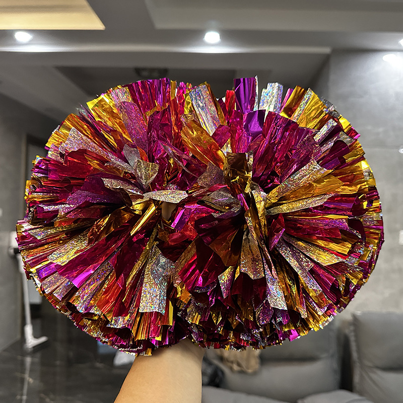 Láser brillante competencia profesional manejar porristas danza Bola de flores de mano deportes coloridos apoyos de pelota