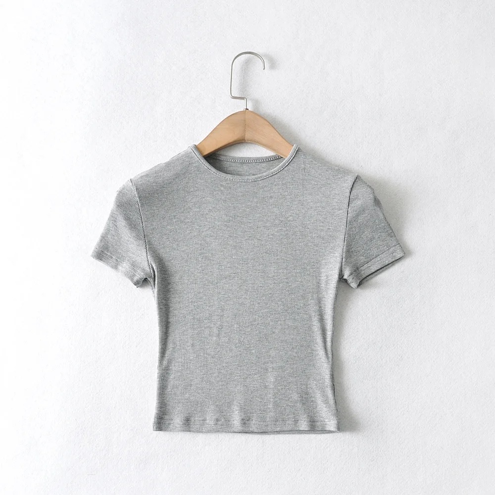 breathable quick-drying sports cropped t-shirt  NSHS43464