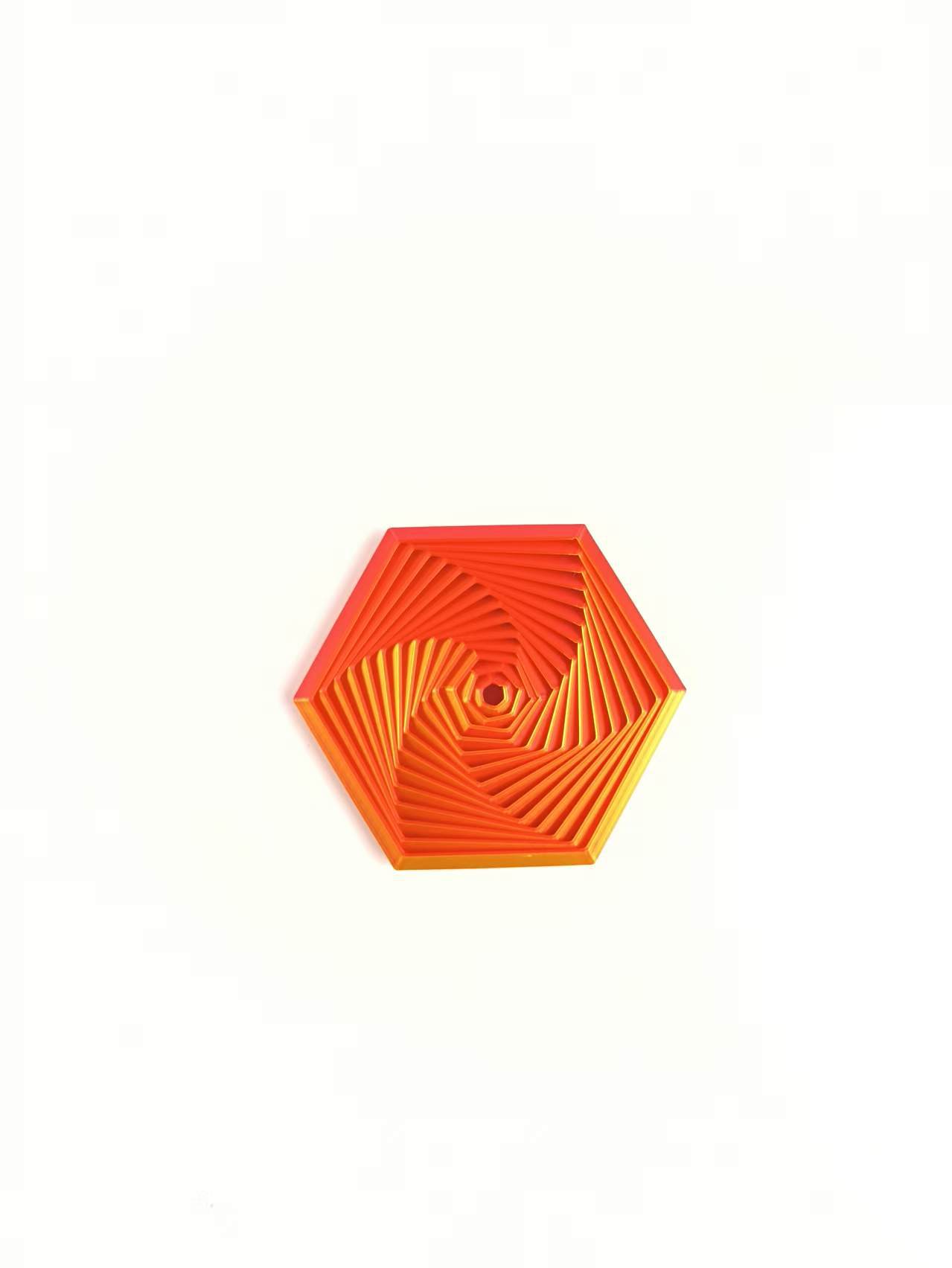 육각형(8.2cm) - 레드 골드