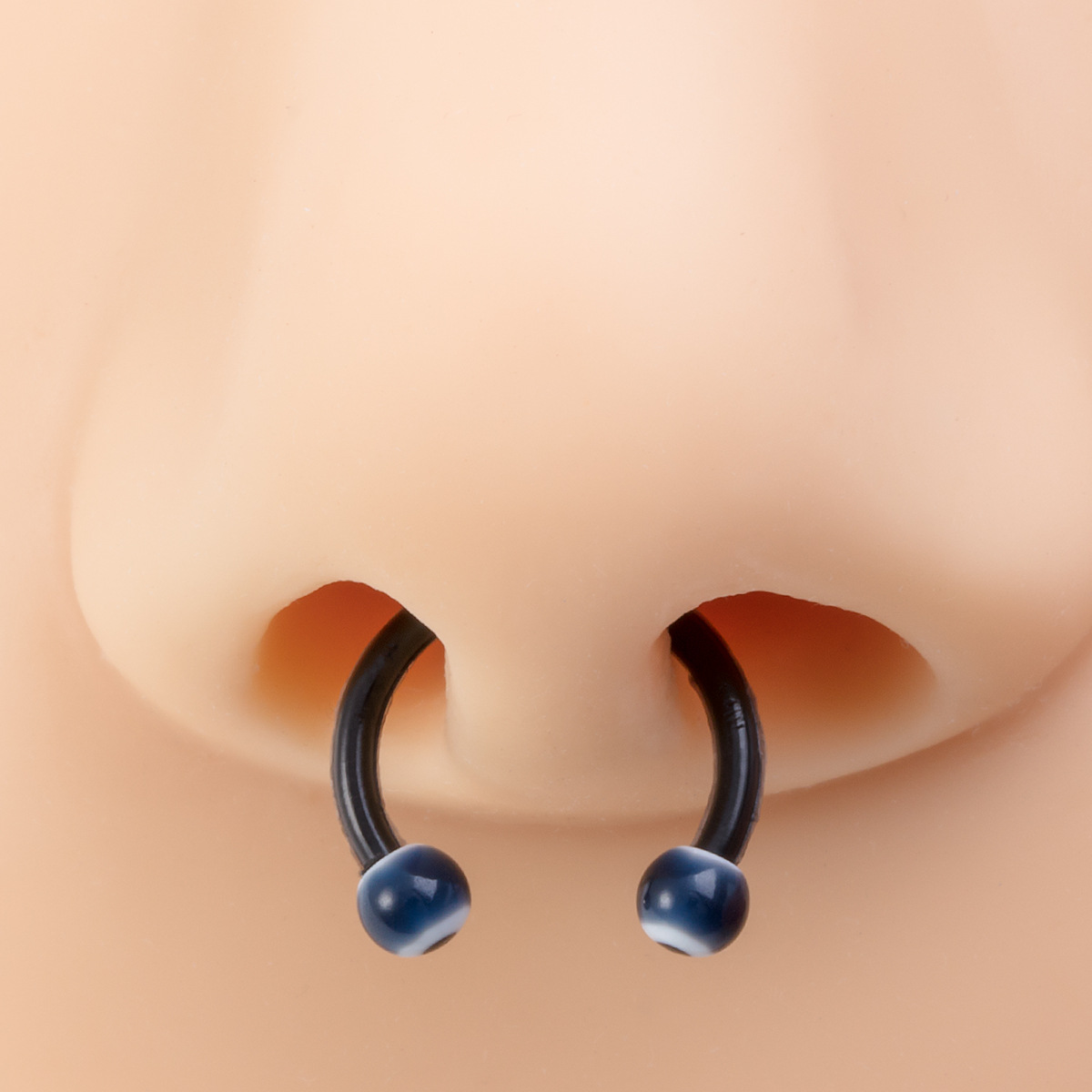 Fashion Round Stainless Steel Arylic Plating Nose studs 16 Pieces