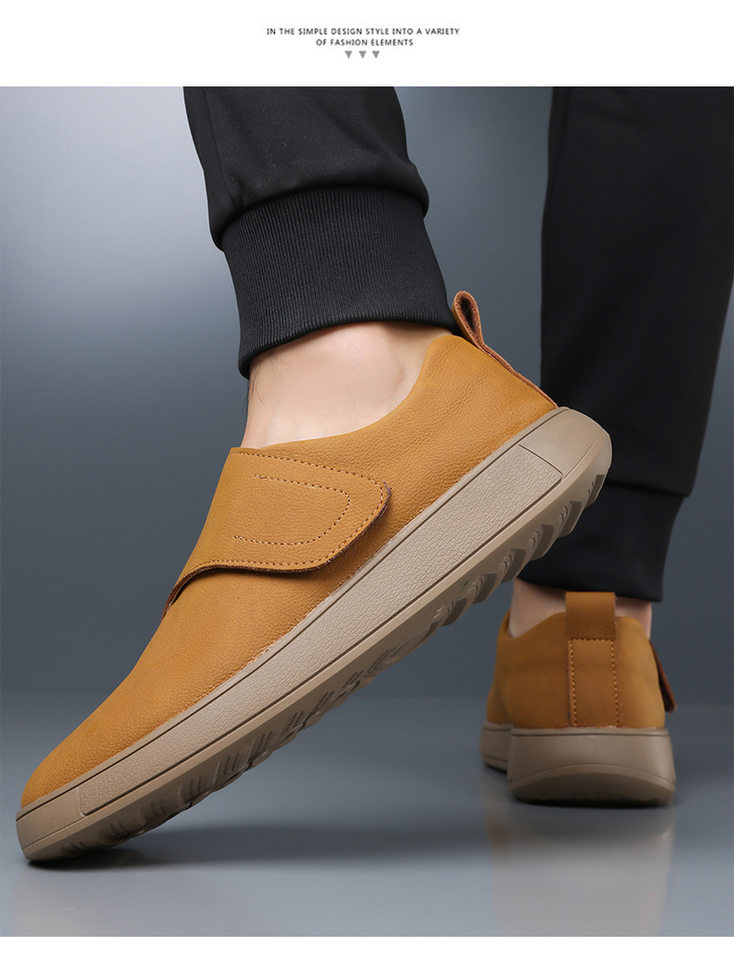 Giày sneaker nam cổ thấp đế bằng, mũi tròn, dây buộc, phong cách thư giãn — Z1210 màu đen, z1210 màu vàng chi tiết 15