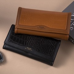 皮璐斯PU手拿卡包 廠家直供女士長款較包證件套 LOGO手拿包