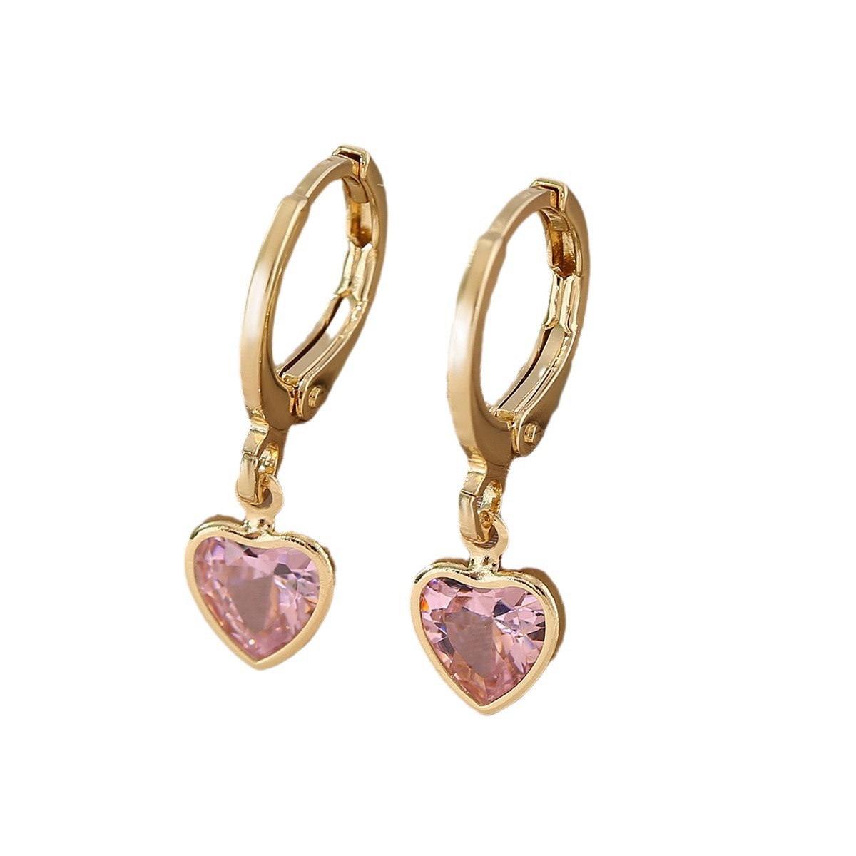 Europeo y americano de lujo elegante cobre con incrustaciones de colores ZIRCON encantador colgante pendientes de alto grado versátil pendientes de moda para las mujeres al por mayor