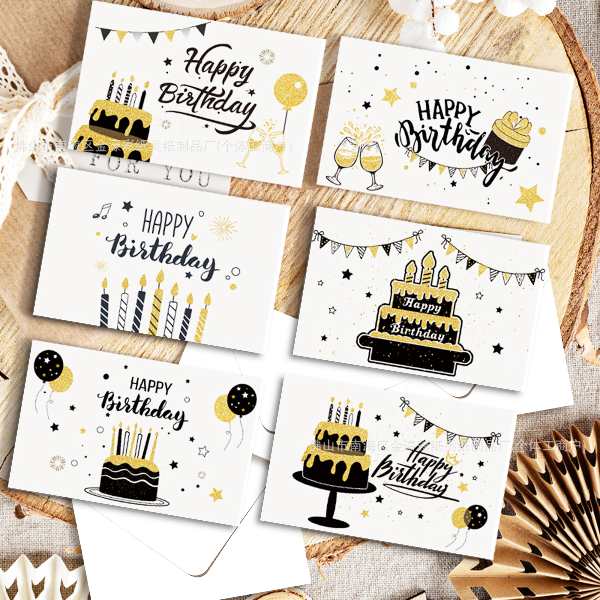 Tarjeta de Felicitación Plegable de Navidad de Papel Plegable para Navidad