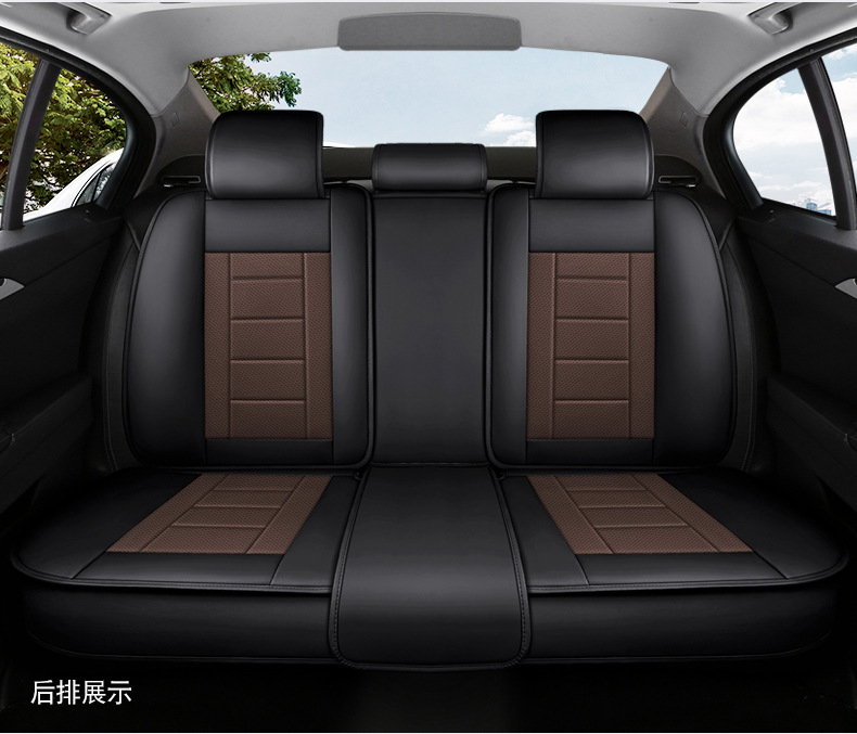 2025 New All-Inclusive Full-Leather Car Seat Cover Ladder Full-Leather Car Seat Cushion for All Seasons Amazon Wholesale