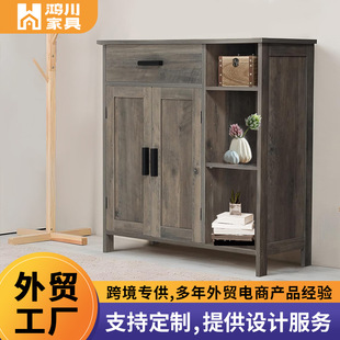 Cross-Border Furniture Storage Rack Multi-Layer Storage Cabinet Sideboard Bookshelf Small Bookcase Panel Storage Rack Cabinet Shelf Cupboard