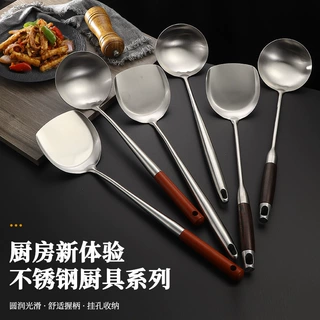 加厚不锈钢锅铲汤勺厨房用品烹饪铲勺厨师专用大号炒勺炒菜铲子