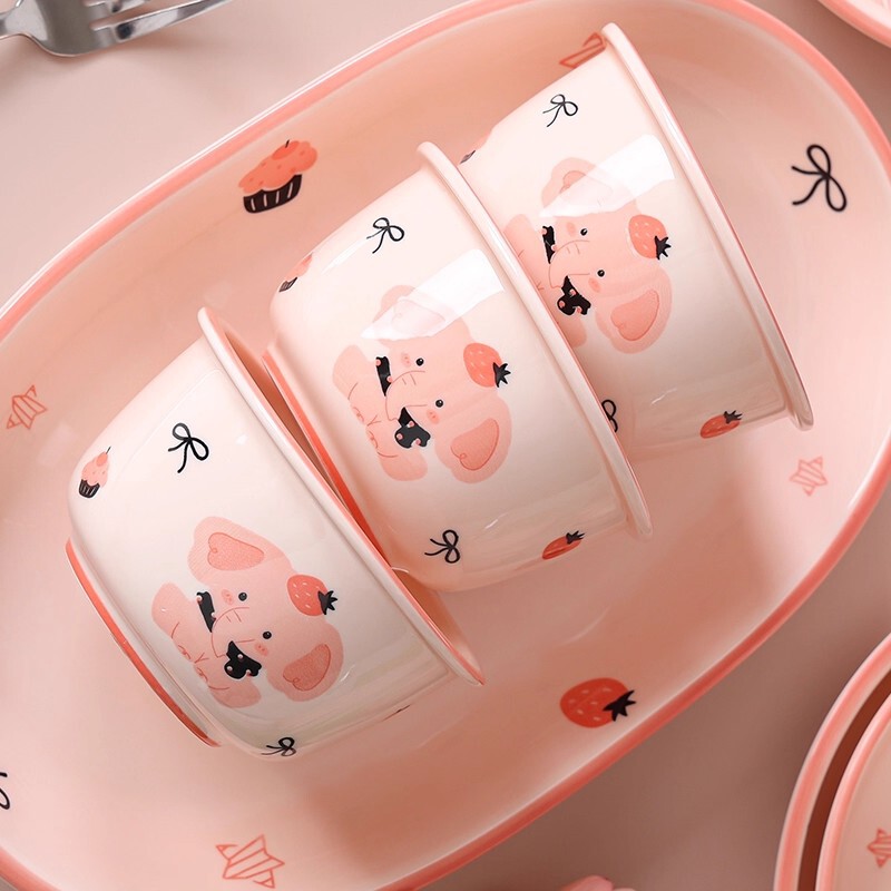 Cartoon-Style 2026 New Model High-Quality Ceramic Bowl with a Particularly Beautiful and Cute Design, Perfect for Home Use Cartoon-Style 2026 New Model High-Quality Ceramic Bowl with a Particularly Beautiful and Cute Design, Perfect for Home Use