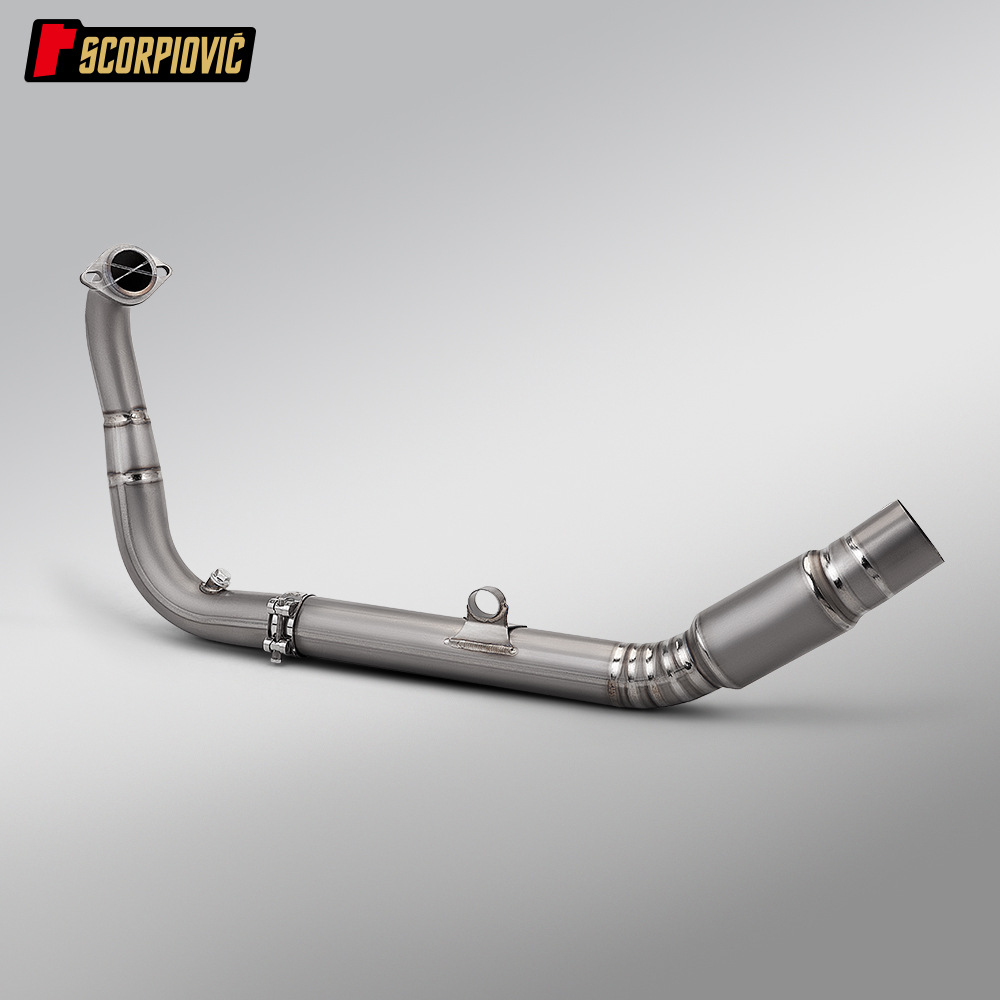 Suitable for Motorcycle Kove 450Rally Modification, with Drum Back-Pressure Package and Front Exhaust Pipe, Connects to the Original Rear Section