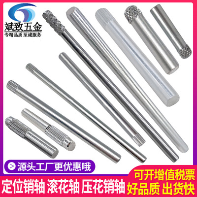 定位销轴 定位插销 固定轴 五金销子 滚花轴 压花销轴 胶盒插销|ms