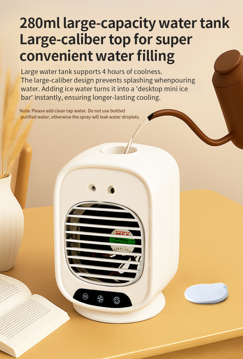 Portable Car Air Conditioner Spray Fan Usb Desktop Cooling Fan_voghion.com