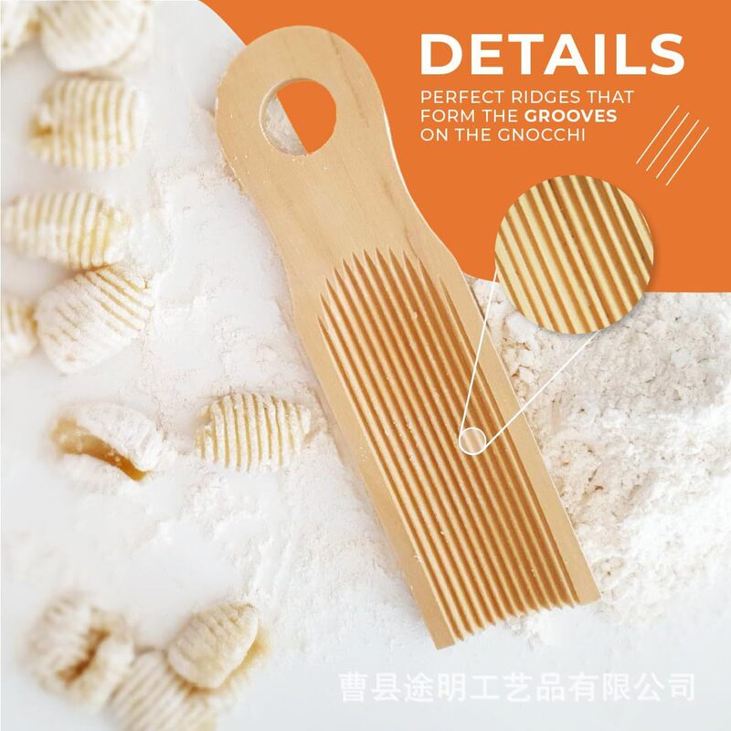 Wooden Italian Pasta Kneading Board Kitchen DIY Curved Noodle Tool Dough Board Solid Wood Italian Pasta Board