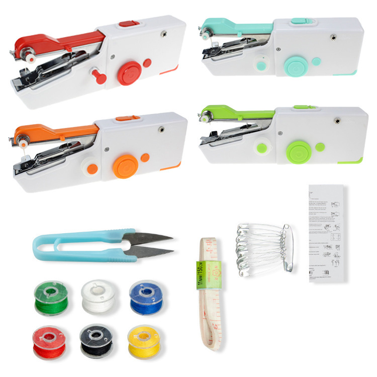 Nuevo producto transfronterizo máquina de coser manual pequeña máquina de coser manual eléctrica doméstica velocidad ajustable spot al por mayor