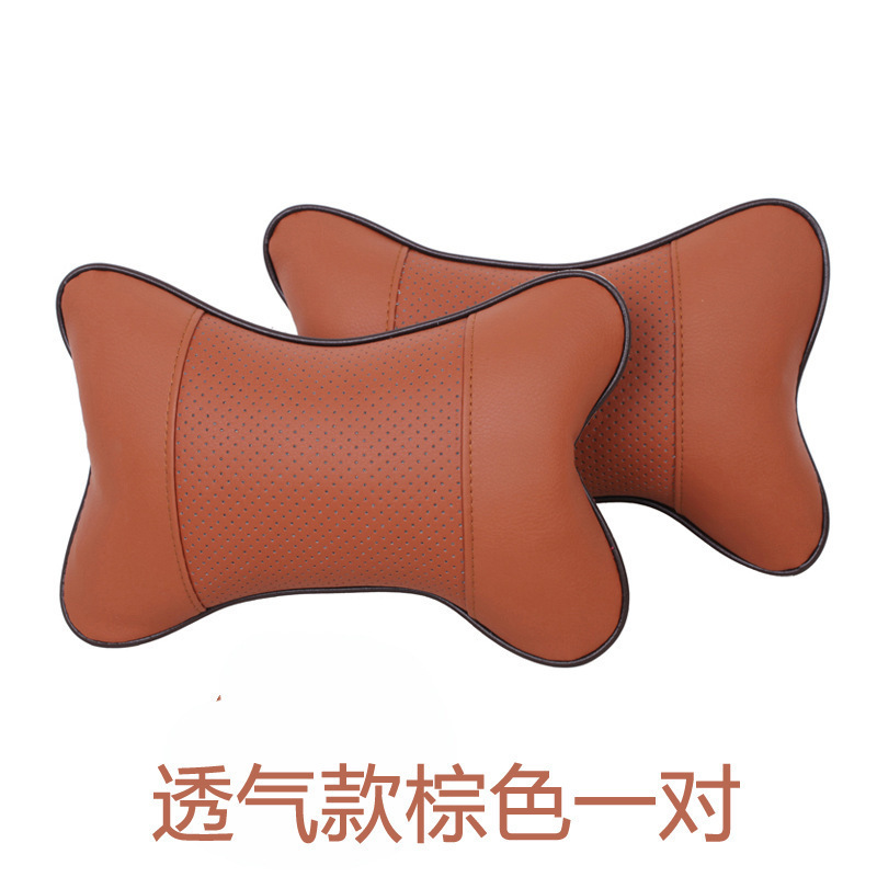 Car Neck Pillow, Car Headrest, Universal for All Seasons, Car Headrest, Pu Bone-Shaped Cushion Pillow