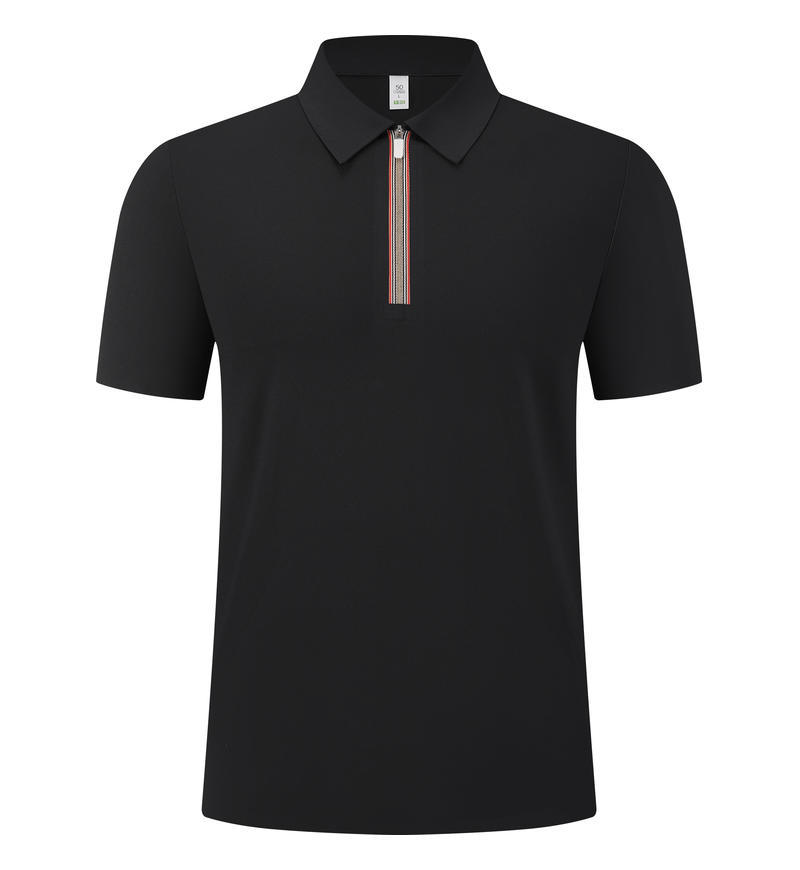 175 gramos de peso ligero cremallera rápida secado polo camiseta personalizada supermercado café ropa de trabajo camiseta impresa logo bordado