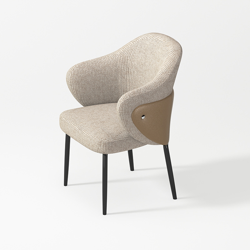 Nordic simple solid wood dining chair post -modern light luxury…