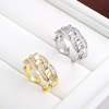 Sophisticated advanced design chain, trend adjustable copper ring, high-quality style, on index finger