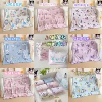Новое трансграничное детское маленькое одеяло Sanrio с рисунком типа A, двустороннее молочное бархатное детское одеяло для сна, четырехсезонное одеяло с кондиционером