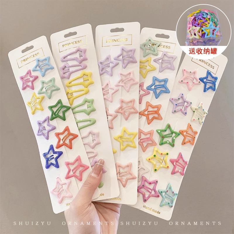 Linda estrella y2g horquilla hembra clip lateral flequillo BB clip horquilla para niños dopamina clip de color tocado