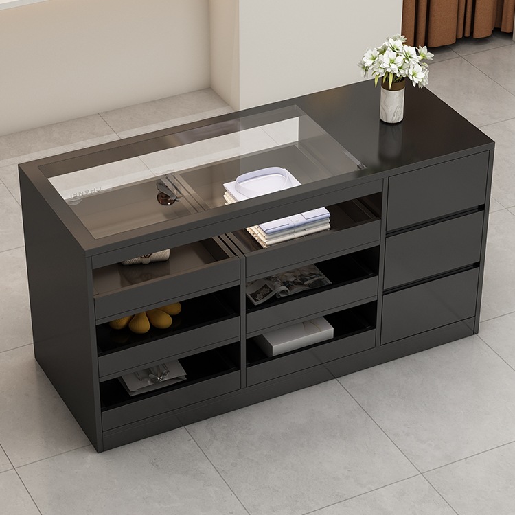 服装店中岛展示台女装店流水台装饰柜台摆件饰品陈列储物柜吧台桌