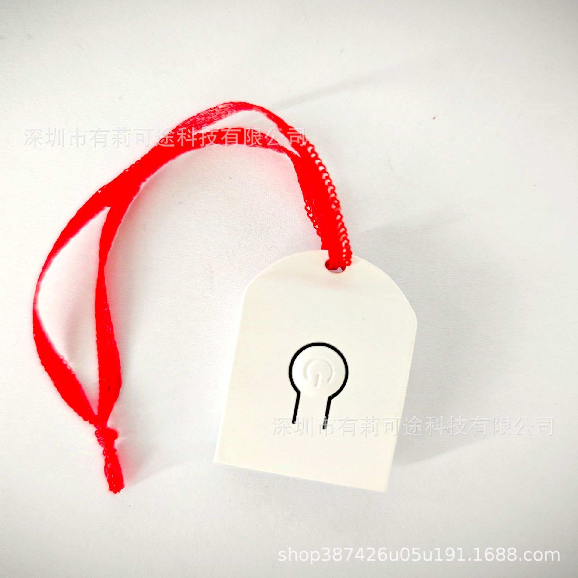 레드 로프 - 배터리 나사 완제품/화이트(레이저 조각 패턴 랜덤 - 사각형/원형)