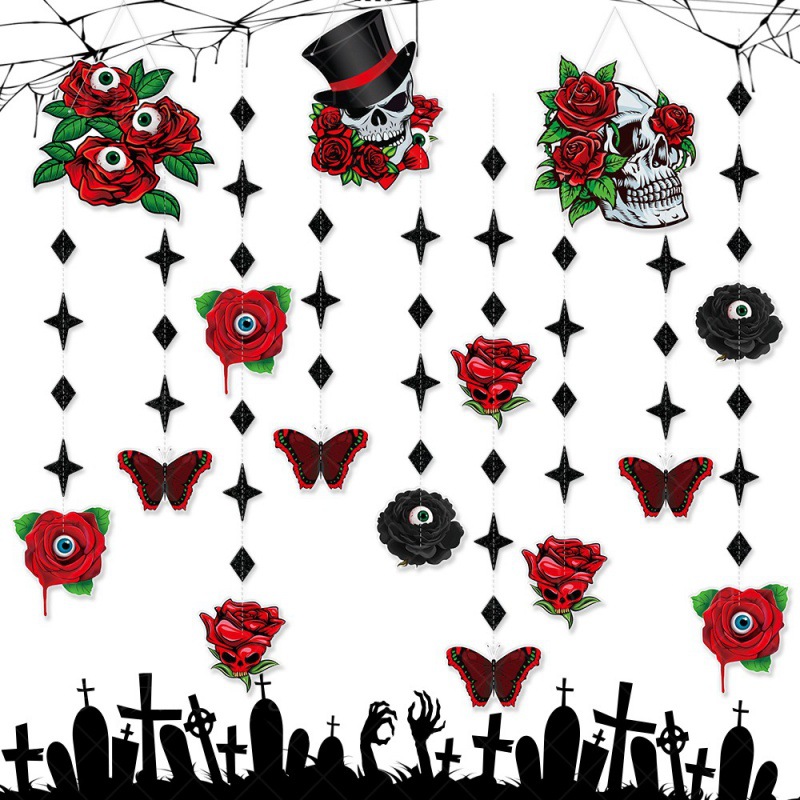 Nuevo colgante de Halloween europeo y americano, decoración de la escena del festival de Halloween, colgante de línea de coche, decoración de terror