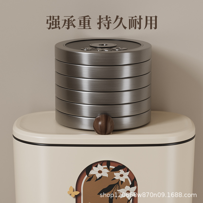 中古奶油垃圾桶壁挂式家用厨房专用免弯腰厕所垃圾大号厨余收纳筒|undefined