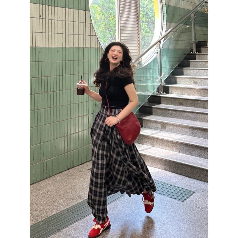 大码胖MM法式复古气质套装女夏季新款设计感小众上衣半身裙套装潮|undefined