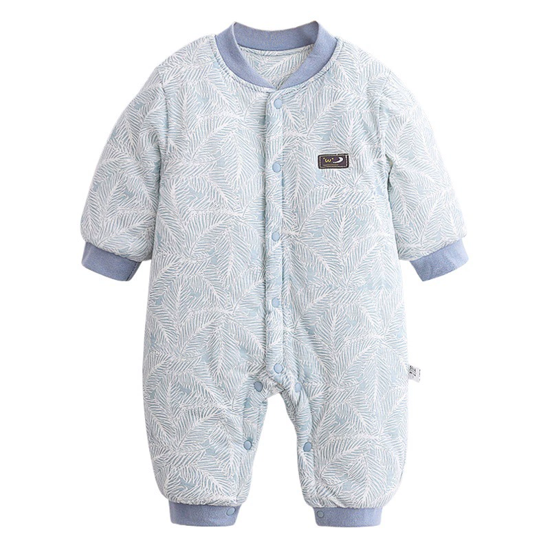 Осенне-зимняя одежда для новорожденных Детский комбинезон для новорожденных часы Хлопок Осень-Зима Теплая стеганая одежда на хлопковой подкладке