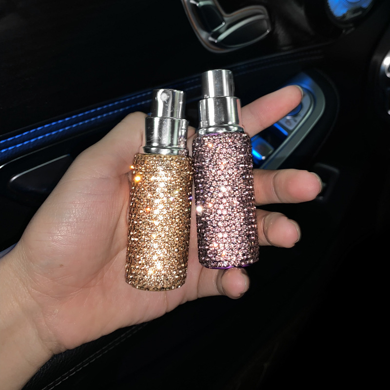 10ml perfume incrustado en diamante sub-botella palillos botella de llenado inferior portátil de viaje sub-contenedor botella de spray de maquillaje al por mayor