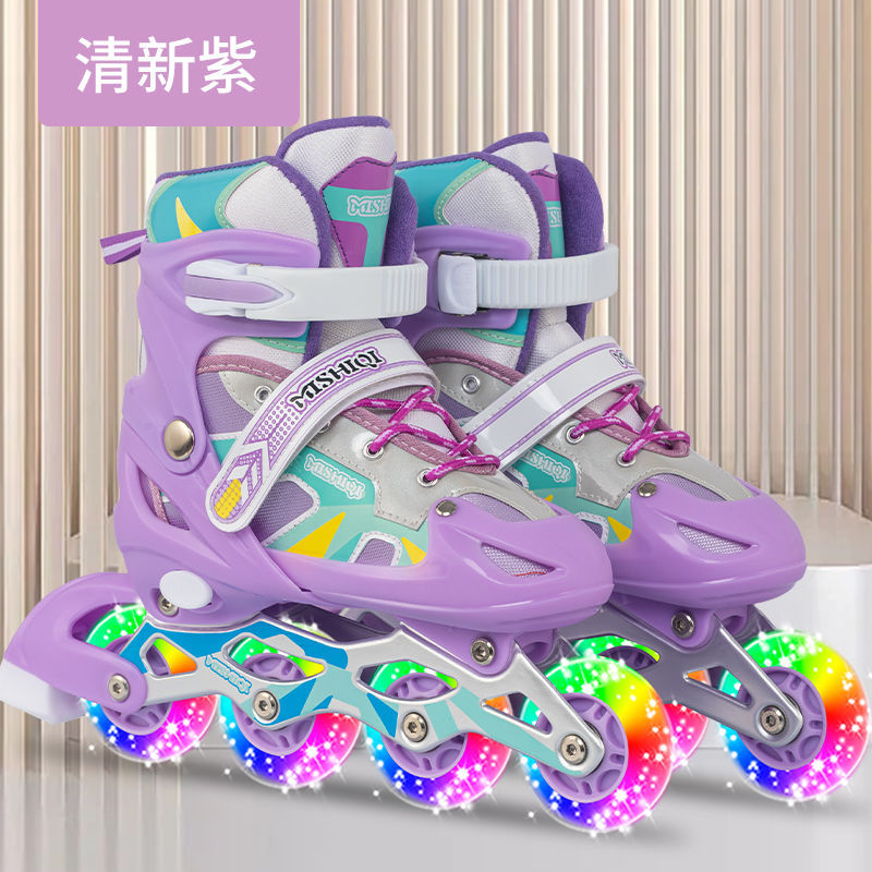 [Adjustable Size] Children's Roller Skates, Kidsren's Full Set of Roller Skates, Men's and Women's Roller Skates for Beginners