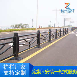 杭州喷塑市政道路护栏公路交通防护栏M型京式护栏城市隔离栏杆