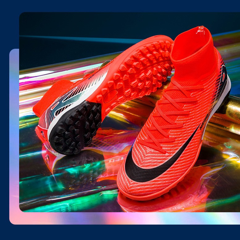 Al por mayor transfronterizo nuevos zapatos de fútbol de alto nivel para estudiantes de la Copa del Mundo de entrenamiento de césped con clavos rotos tecnología de ventilación