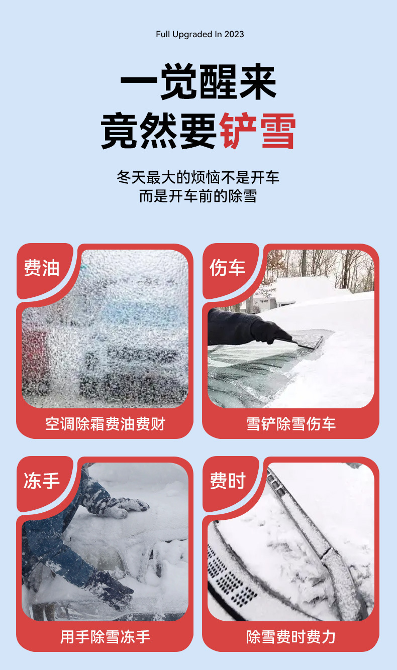 Factory Direct Sales Car Snow Shield, Anti-Snow and Anti-Freeze Three-Window Snow Shield, Magnetic Sunshade, Anti-Snow Car Cover, Car Accessories
