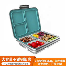 食品级304不锈钢保温餐盒带盖子卡扣学生上班族便当饭盒跨境爆款