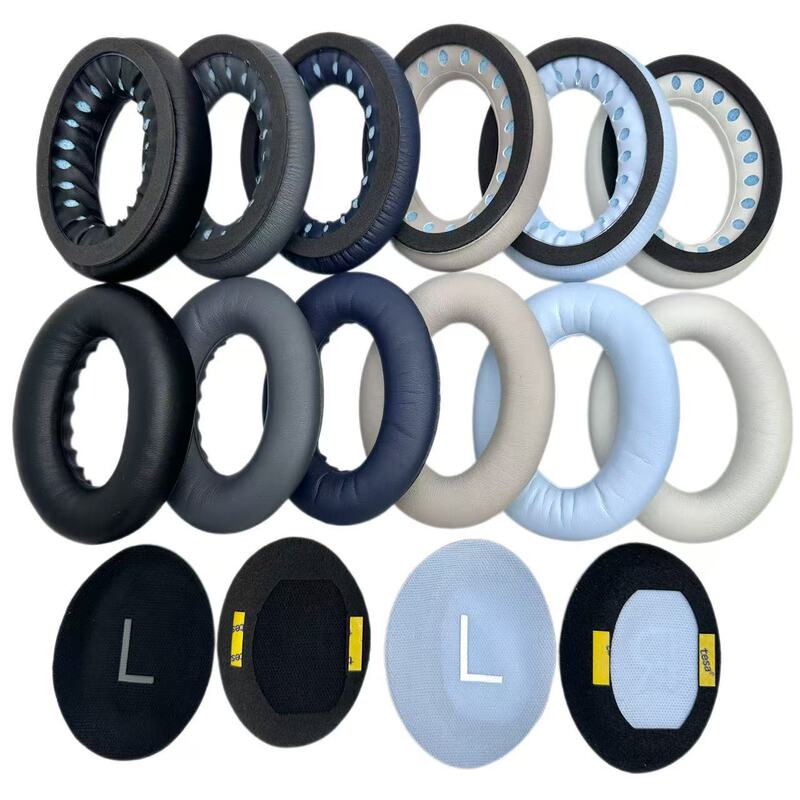 A pair of ear pads for Bose QC45 headphones, including sponge ear pads, ear covers, and a cooling gel mesh fabric cover A pair of ear pads for Bose QC45 headphones, including sponge ear pads, ear covers, and a cooling gel mesh fabric cover