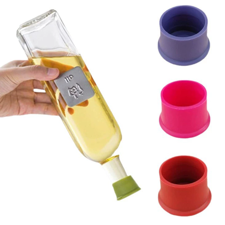 Silicone Bottle Stopper, Food-Grade Round Cap, Wine & Beer Sealer, BPA-free (3.6×2.6×3 cm)