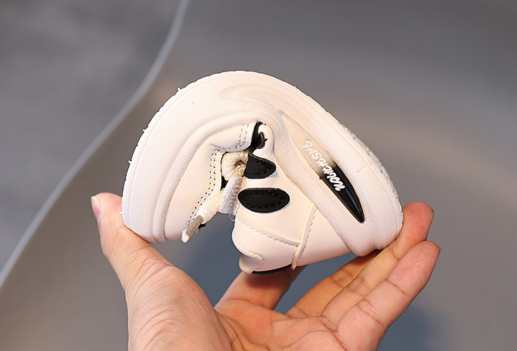 Barnens vita portvinsiga vår- och höstskor, ofta oledade, klockor, anti-läpp-löpskor i läder för pojkar och pojkar._voghion.com