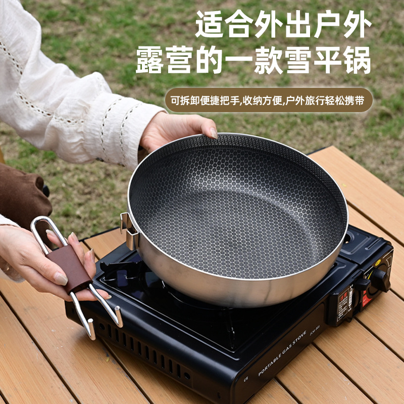 Salsa de salsa de acero inoxidable al aire libre 316 mangos desmontables de salsa de salsa portátil para camping picnic