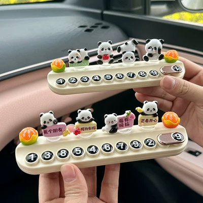 Yaradıcı Panda avtomobil müvəqqəti parkinq nömrəsi, interyer bəzəyi