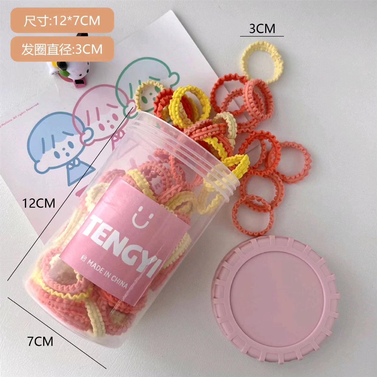 Estilo coreano de alta cuerda de Pelo elástico de las mujeres anillo de toalla simple banda de goma cuerda de pelo de cola de caballo alta anillo de pelo de bebé