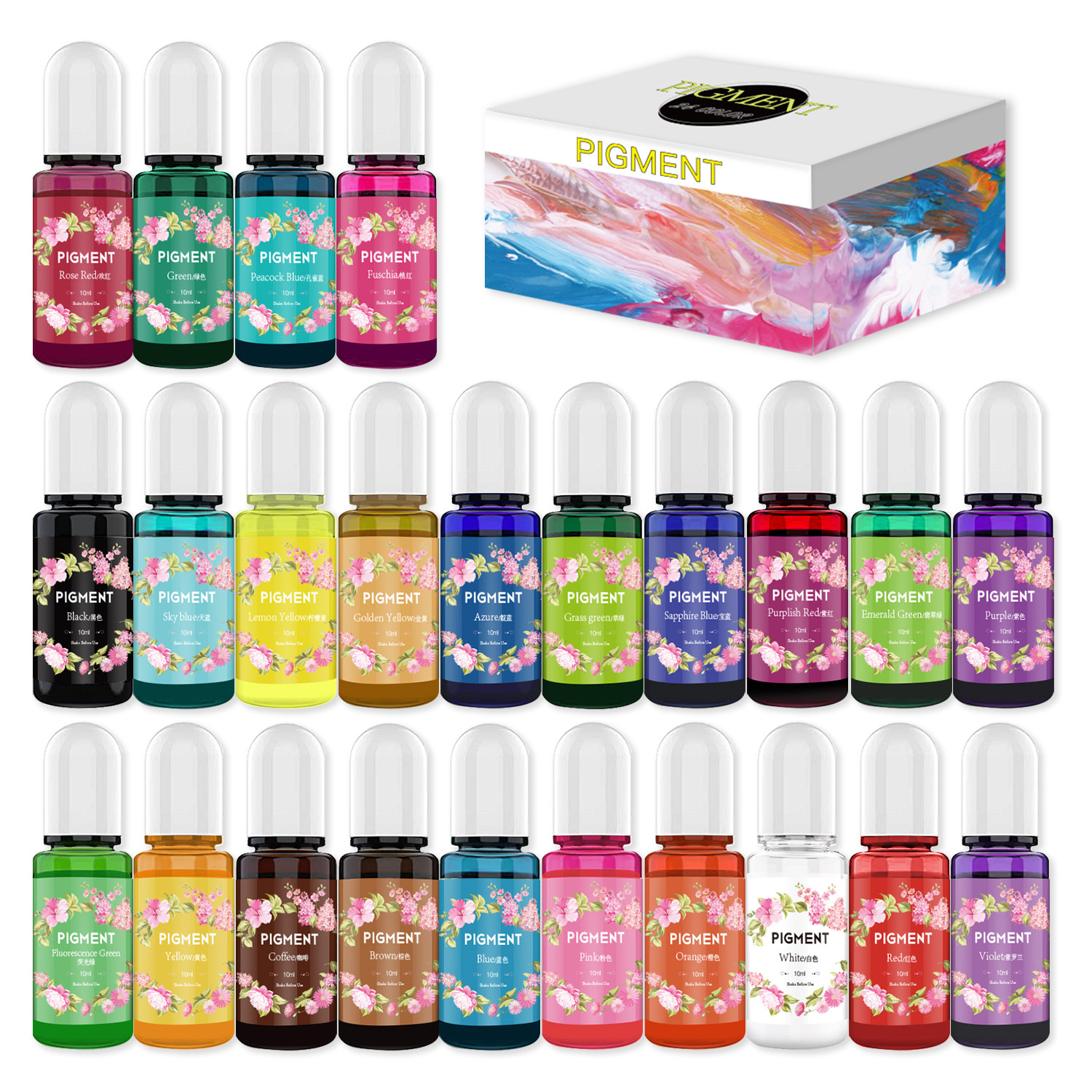Manufacturer direct sales of high concentration 24 color oil-based colorant, handmade DIY material, 