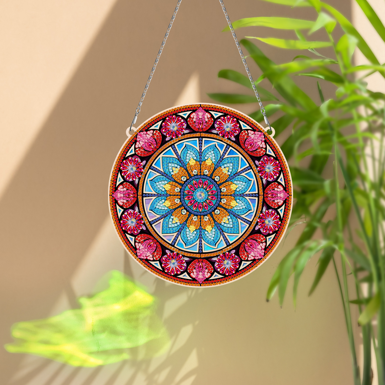 Pintura de diamantes DIY perimetral anillo de brillo decoración de pared en la puerta del restaurante nórdico colgante pintura al por mayor