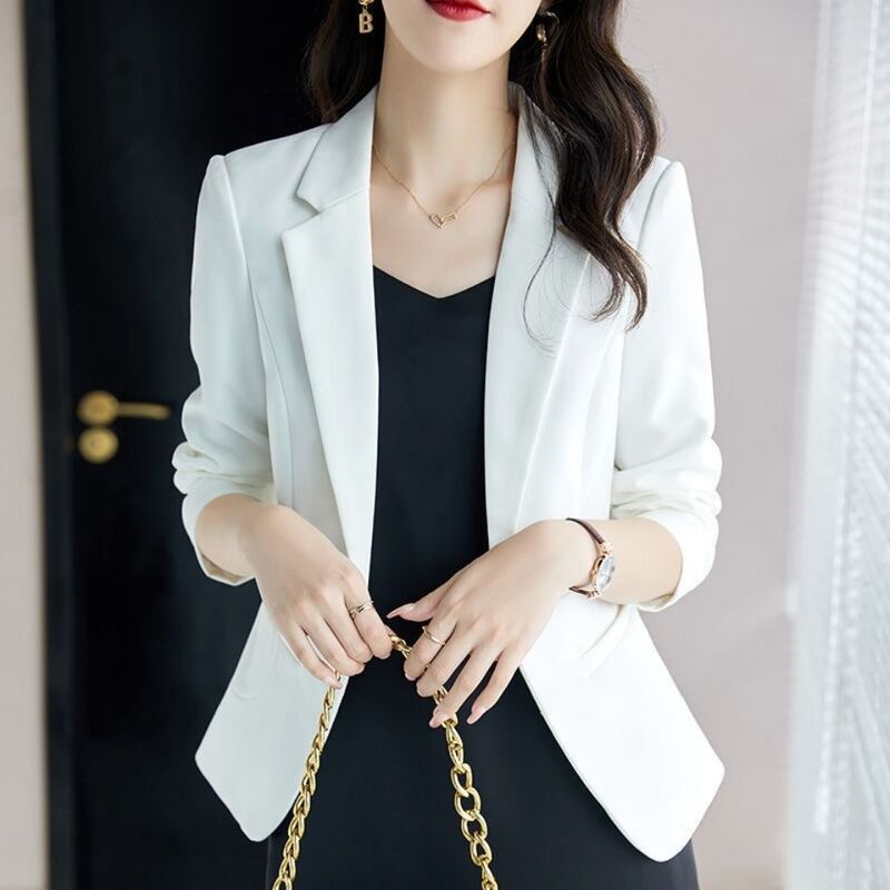 网红小西装外套女2025春秋夏新款韩版气质短款上衣休闲修身西服女|undefined